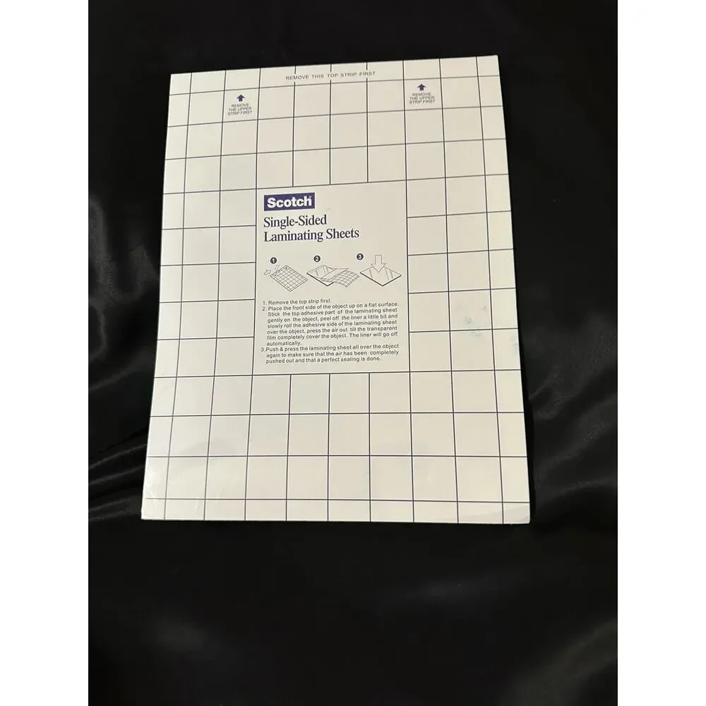 New Scotch Self-Seal Laminating Sheets 8.5”x11” Single Sided Photo Safe Easy